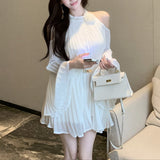 ベルトセットプリーツブラウスAT1356