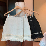 裾フリルツイードスカート(2COLOR)AB1207