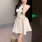 ピュアホワイトAラインワンピースAO1754