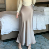 サテンマーメイドスカート(4COLOR)AB1201