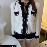 ダブルステッチモノトーンカーディガン(2COLOR)AT1296