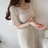 クロシェニットワンピースAO1764