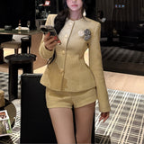 ノーカラーツイードセットアップAS1656