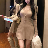 ウエストタッチニットワンピース(3COLOR)AO1829