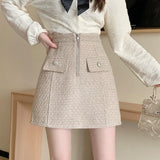 フロントジップミニスカート(2COLOR)AB1188