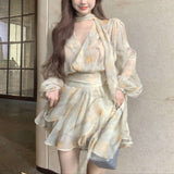 スカーフタイエアリーワンピースAO1746