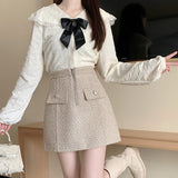 フロントジップミニスカート(2COLOR)AB1188