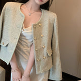 ダブルボタンノーカラージャケット(3COLOR)AJ1151