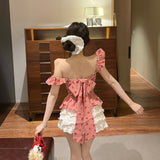 ストロベリーチェックトップスAT1412