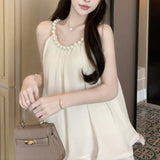 パールネックシフォンブラウス(3COLOR)AT1348