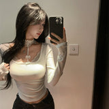 レースチョーカーカットソー(2COLOR)AT1390