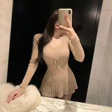 ウエストタッチニットワンピース(3COLOR)AO1829