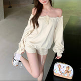 オフショルギャザースウェットセットアップAS1724