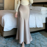 サテンマーメイドスカート(4COLOR)AB1201