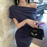 ワンショルダーラグジュアリーワンピース(3COLOR)AO1691