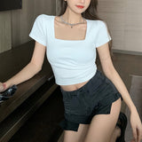 スクエアネックシンプルカットソー(3COLOR)AT1281