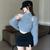 カーデSETノースリーブモヘアニット(3COLOR)AT1394