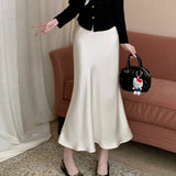 サテンマーメイドスカート(4COLOR)AB1201