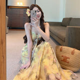 サイドカットフラワーワンピースAO1753