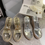 ウェッジソールクリアサンダル(2COLOR)AP1035