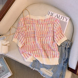 MIXツイードサマーニットAT1272