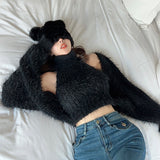 カーデSETノースリーブモヘアニット(3COLOR)AT1394