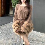 ティアードファーニット(2COLOR)AT1389