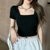 スクエアネックシンプルカットソー(3COLOR)AT1281