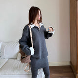 シャツドッキングVネックセットアップ(2COLOR)AS1695