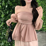 パフスリーブエアリーオフショルトップス(3COLOR)AT1352