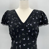 フローラルブラックワンピースAO1773