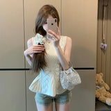 ノースリーブぺプラムニット(2COLOR)AT1343