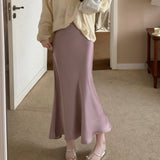 サテンマーメイドスカート(4COLOR)AB1201