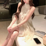 スパンコールエアリーワンピースAO1782