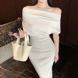 ワンショルダーラグジュアリーワンピース(3COLOR)AO1691