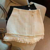 裾フリルツイードスカート(2COLOR)AB1207