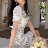 レースラグジュアリーワンピース(2COLOR)AO1784