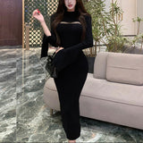 シースルーリストフォールワンピースAO1819