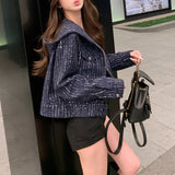 ツイードフーディジャケットAJ1188