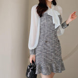 タイ付きドッキングワンピースAO1704