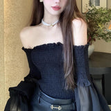 バルーンスリーブオフショルトップス(2COLOR)AT1349