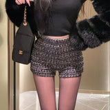 ラメツイードショートパンツ(3COLOR)AB1211