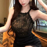 ブラックレースワンピースAO1785