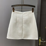 ビジューボタンツイードスカート(3COLOR)AB1193