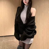 Vネックニット+タイトワンピース(2COLOR)AS1706