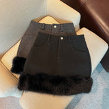 裾ファーミニスカート(3COLOR)AB1208