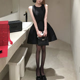 ラウンドネックAラインワンピース(3COLOR)AO1726