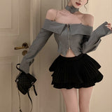 ストライプフリルセットアップAS1662