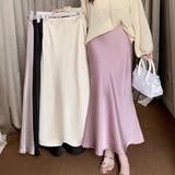 サテンマーメイドスカート(4COLOR)AB1201