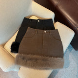 裾ファーミニスカート(3COLOR)AB1208